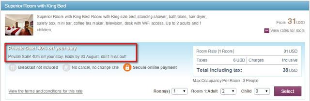 Accor 見到「Private Sale 40%」即今次優惠
